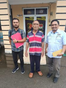 Rion Arios, SH, MH Dampingi Jotaris Rajagukguk di Polres Sergai
